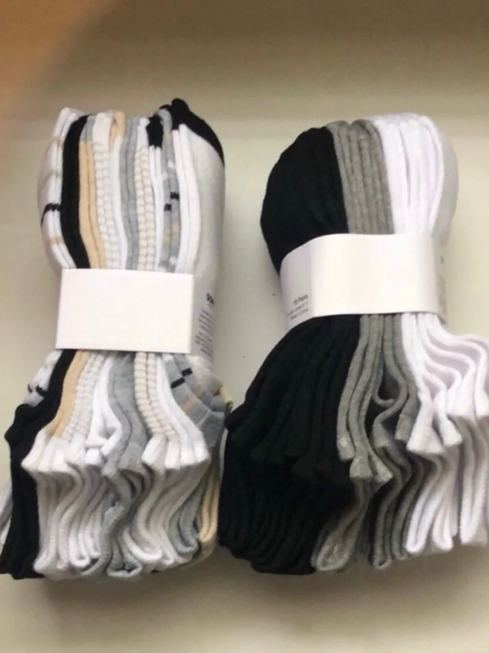 New Sonoma Socks Bundle 2 Packs Women 10 Pair Each No Show Socks;Solid & Striped